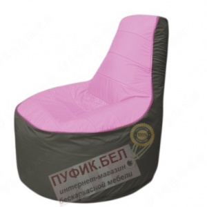 Кресло мешок Трон Т1.1-0323(розовый-тем.серый)