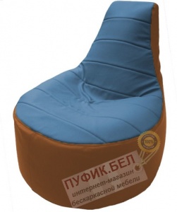 Кресло мешок Трон Т1.3-23 оранжевый - голубой