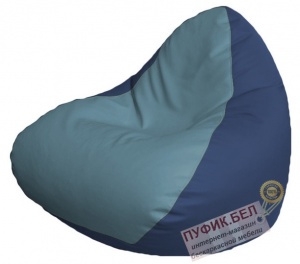 Кресло мешок RELAX Р2.3-69 (основа синяя, вставка голубая)