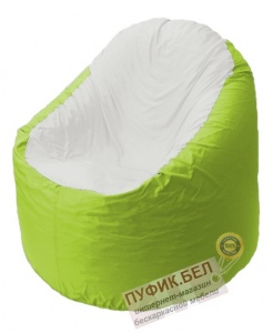 Кресло-мешок Bravo салатовое, сидушка белая