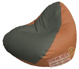 Кресло мешок RELAX Р2.3-104 (основа оранжевая, вставка серая)