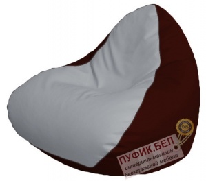 Кресло мешок RELAX Р2.3-63 (основа бордовая, вставка белая)