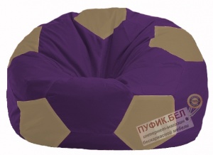 Кресло-мешок Мяч фиолетовый - бежевый М 1.1-70