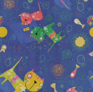 Ткань велюр - cats 05