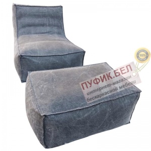 Кресло мешок Лэйла + пуфик